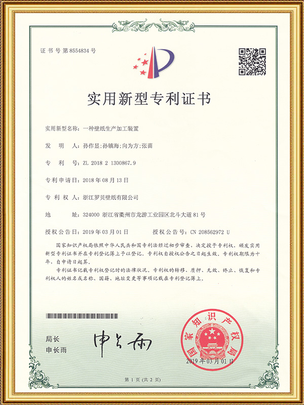 A Wallpaper Production And Processing Apparatus